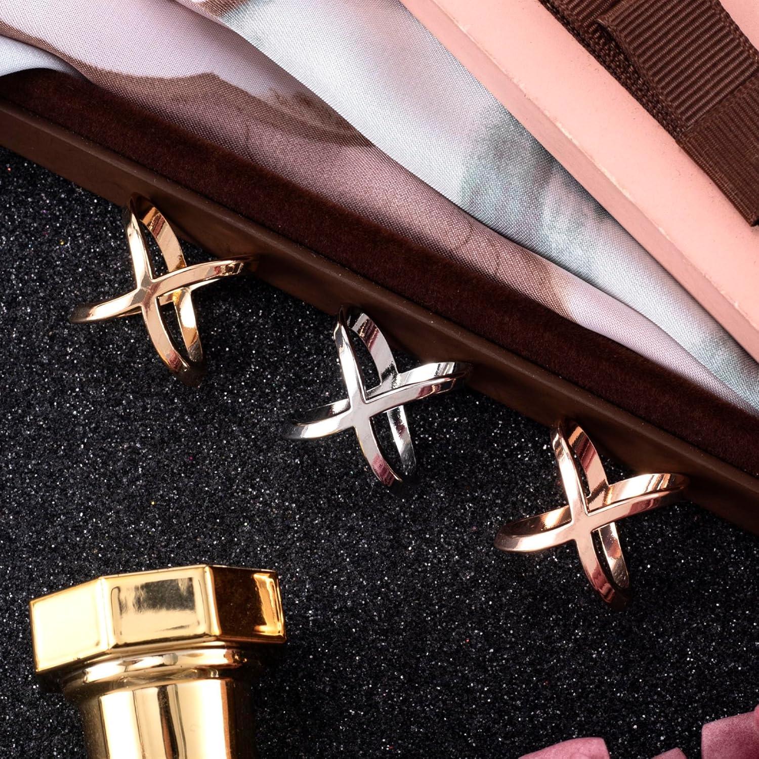 Anillos de Bufanda Joez Clips de Bufanda en Oro, Plata y Rosa