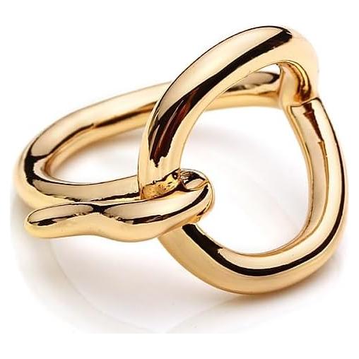 Anillo Broche de Bufanda de Seda Minimalista Oro 18 mm