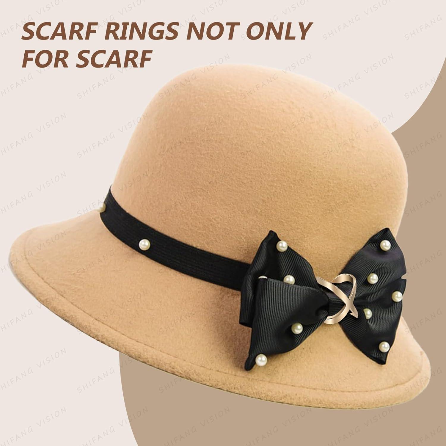 Anillo de Bufanda SYWDUDUCLT para Mujeres - Oro y Plata, 2 Pcs