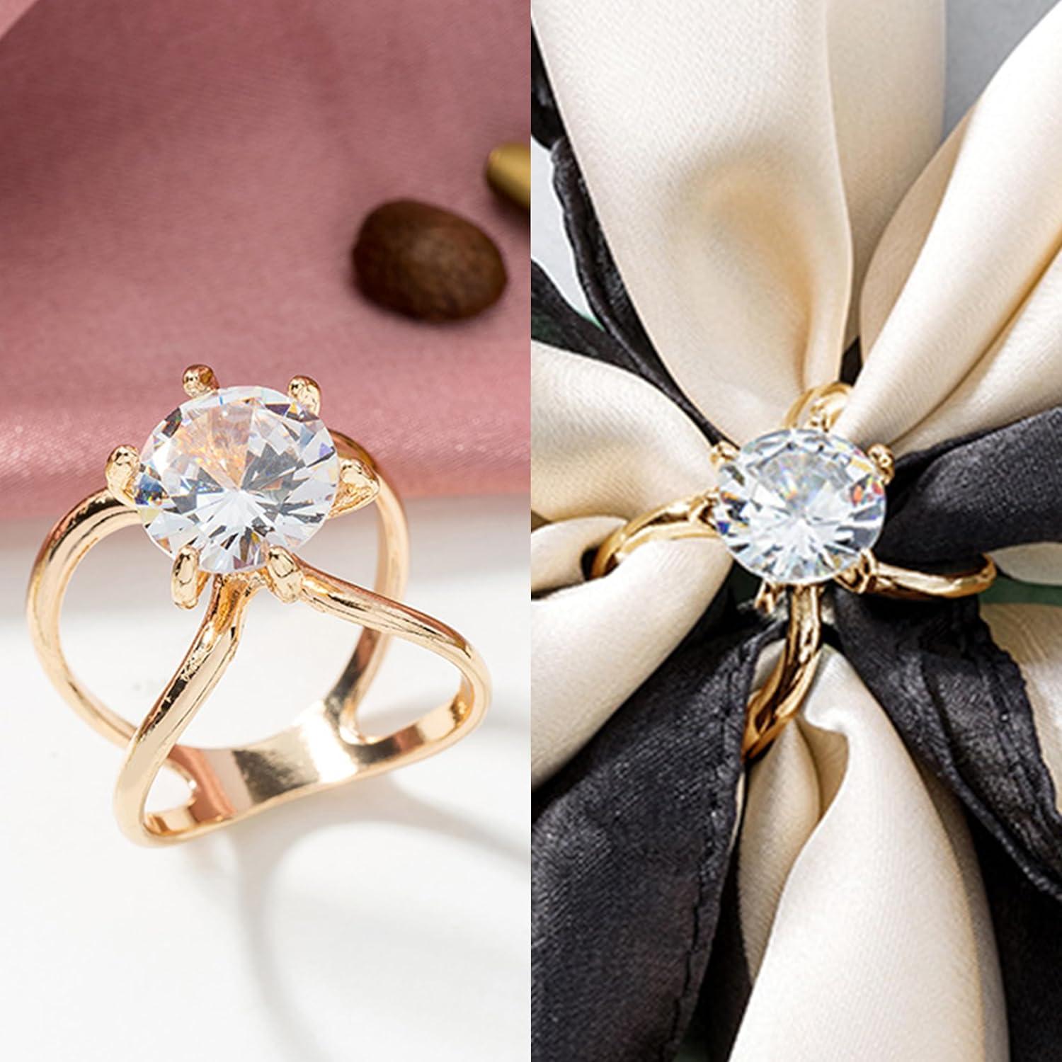 Anillo de Bufanda de Perla YANCHUN 4 Piezas para Mujeres