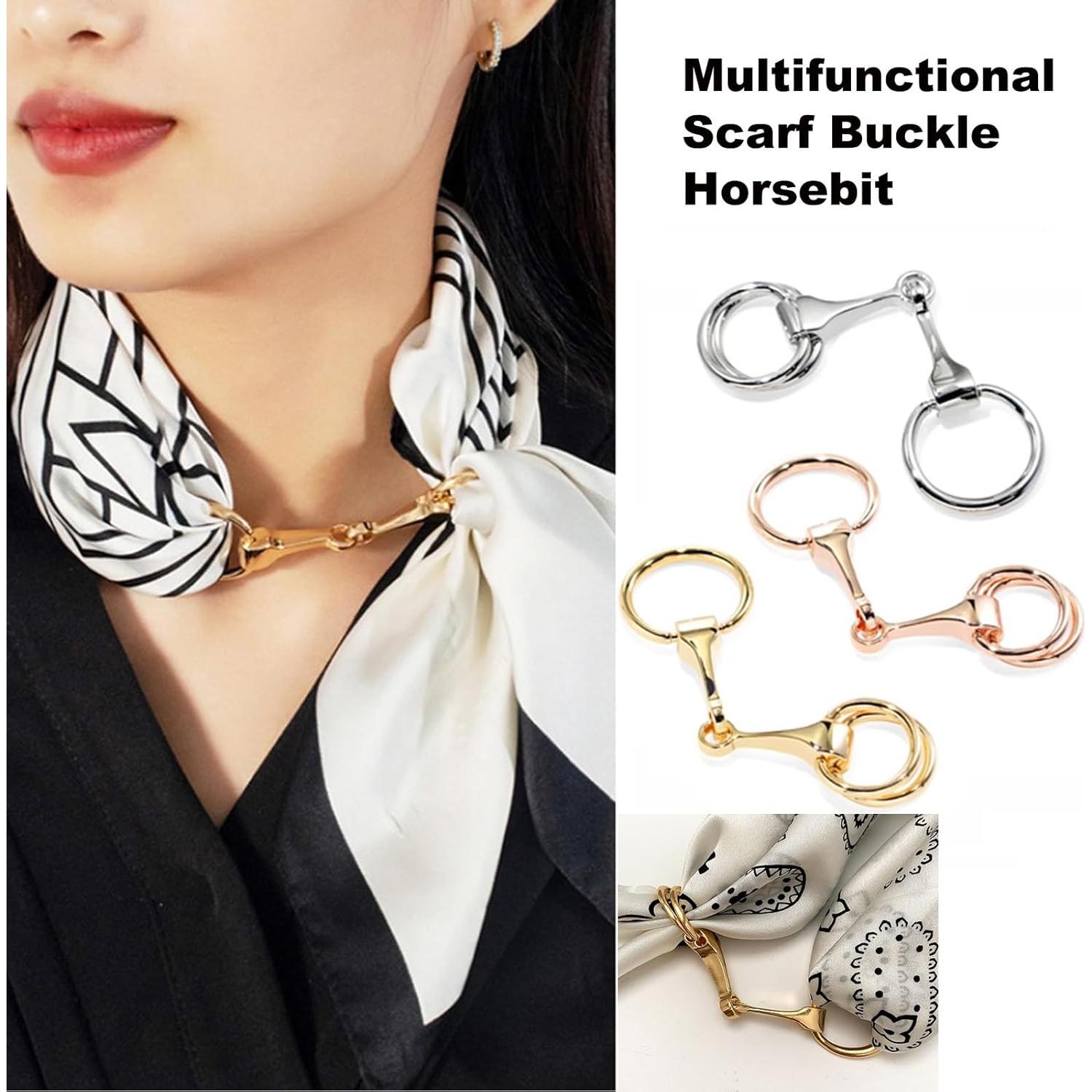 3 Anillos de Bufanda de Seda FengFaer - Clip Elegante para Mujeres