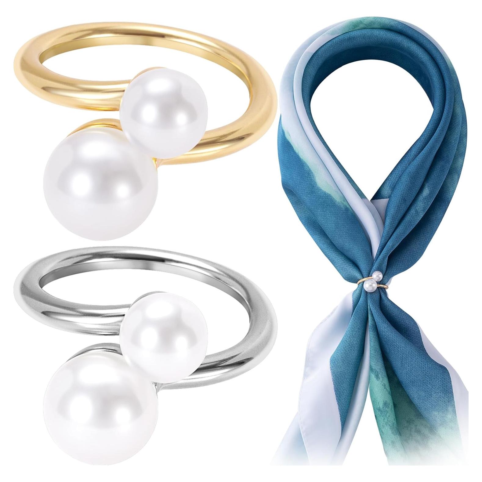 Clips de Bufanda Joez en Oro y Plata - 2 Piezas