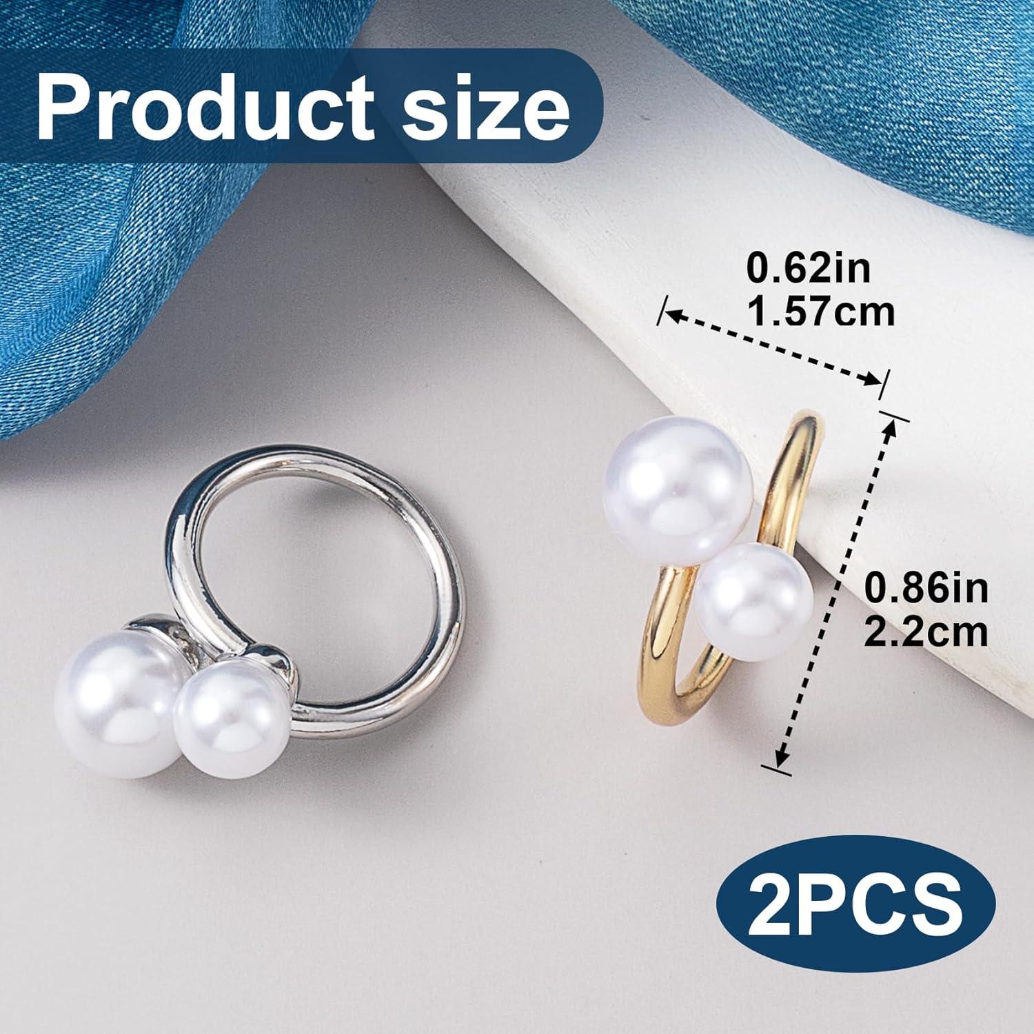 Clips de Bufanda Joez en Oro y Plata - 2 Piezas