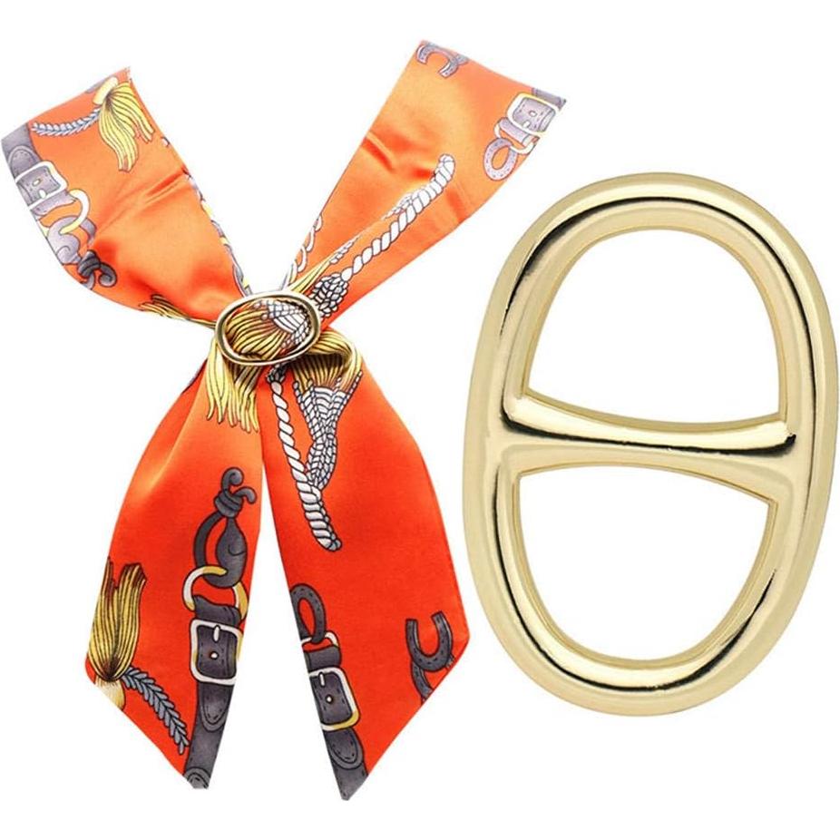 Clip de Bufanda Ovalado Vpang en Aleación - Color Oro