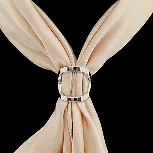 Clip de Anillo para Bufanda Minimalista Dorado y Plateado