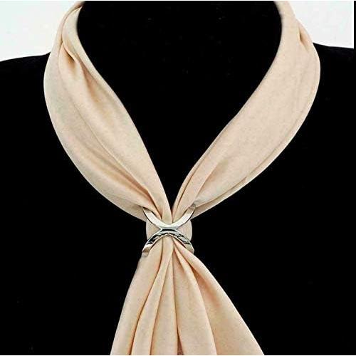 Clip de Anillo para Bufanda Minimalista Dorado y Plateado