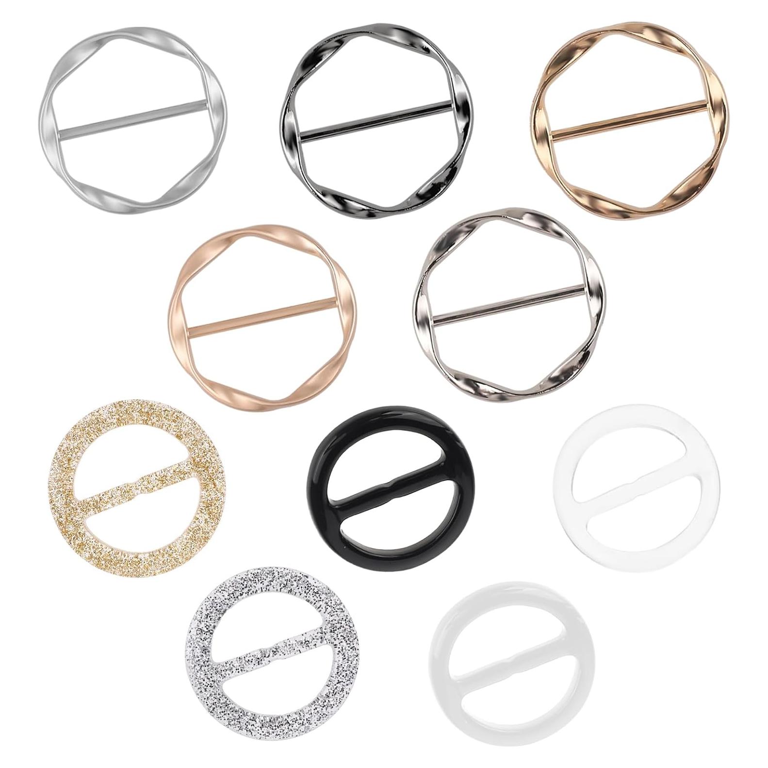 Anillo de Bufanda Giantree 10 Piezas Clip de Corbata Moda