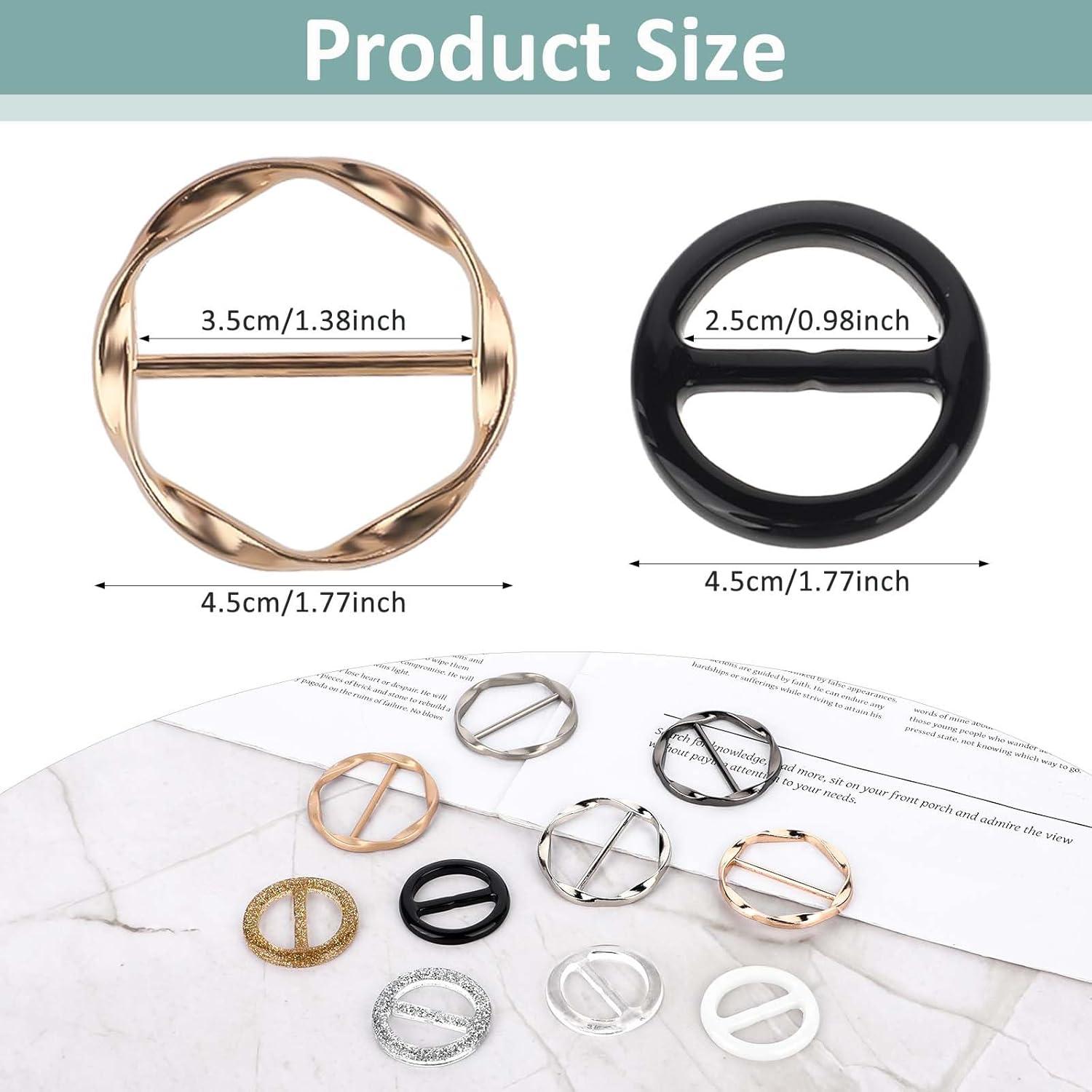 Anillo de Bufanda Giantree 10 Piezas Clip de Corbata Moda