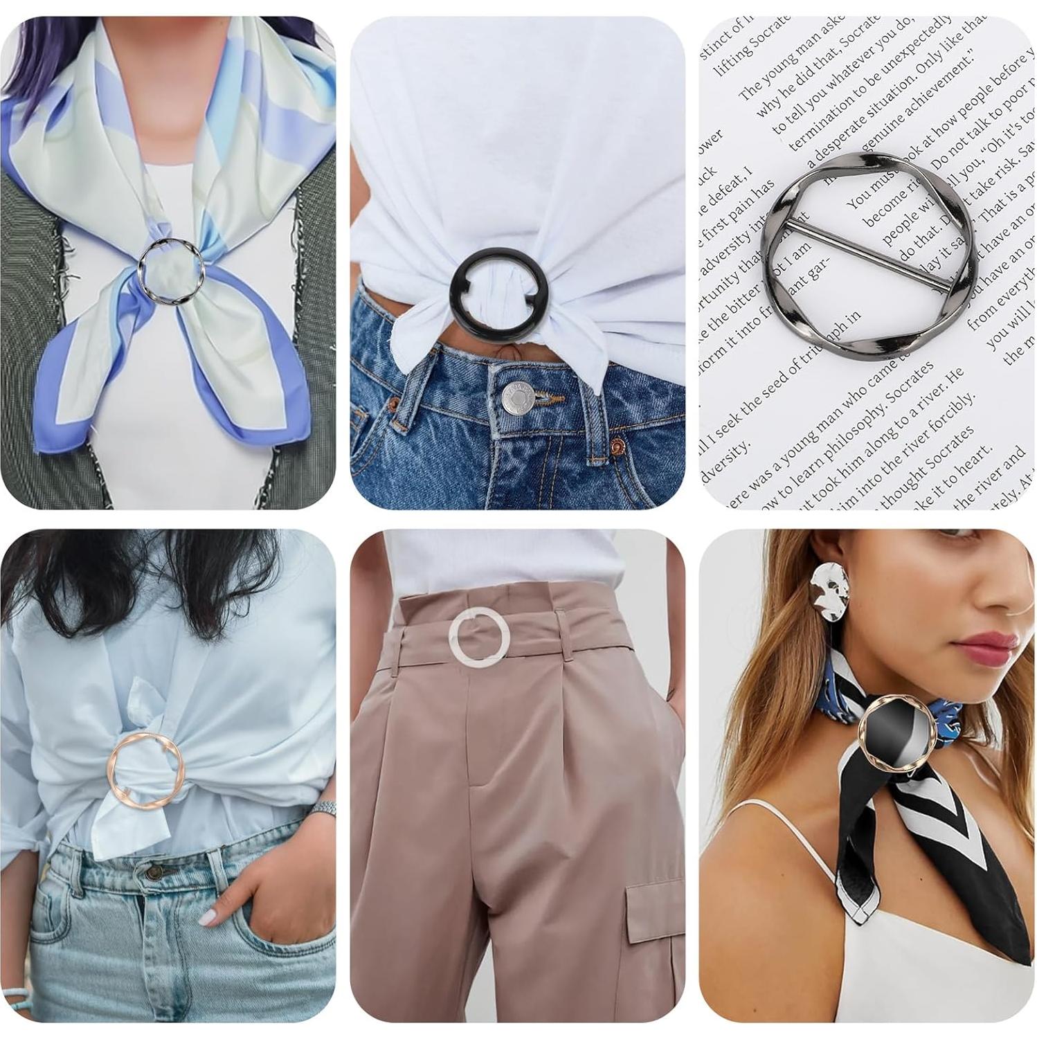 Anillo de Bufanda Giantree 10 Piezas Clip de Corbata Moda