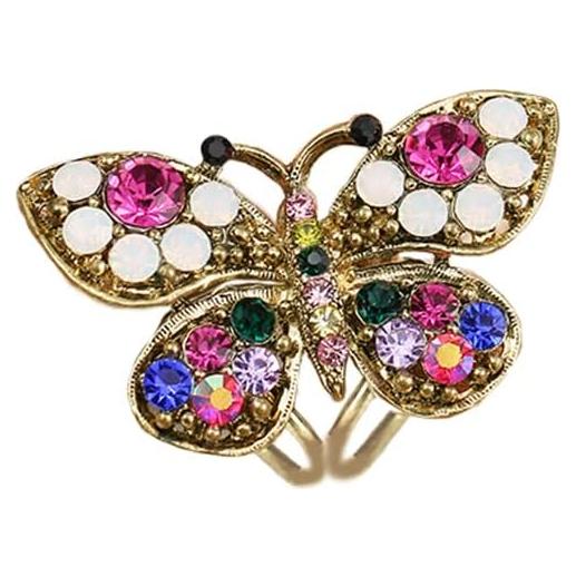 Clip de Bufanda de Seda Mariposa CZ NewZenro para Mujeres