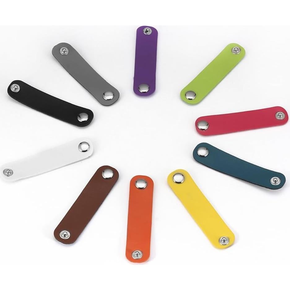 16 Hebillas de Bufanda de Cuero PU Luzen - Clips Coloridos 8.3x1.9cm