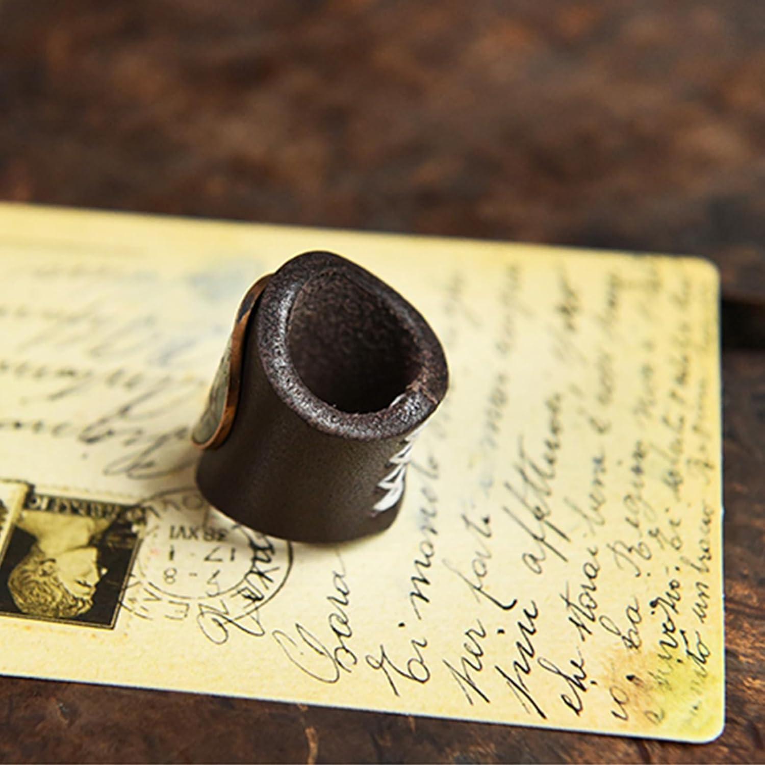 Anillo de Bufanda Cuadrada ETACHI para Hombres - Cuero y Moneda
