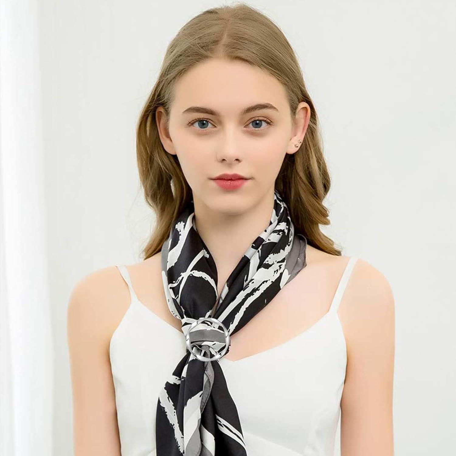 5 Clips de Bufanda Redondos ZIOGAJINE para Mujeres - 40mm