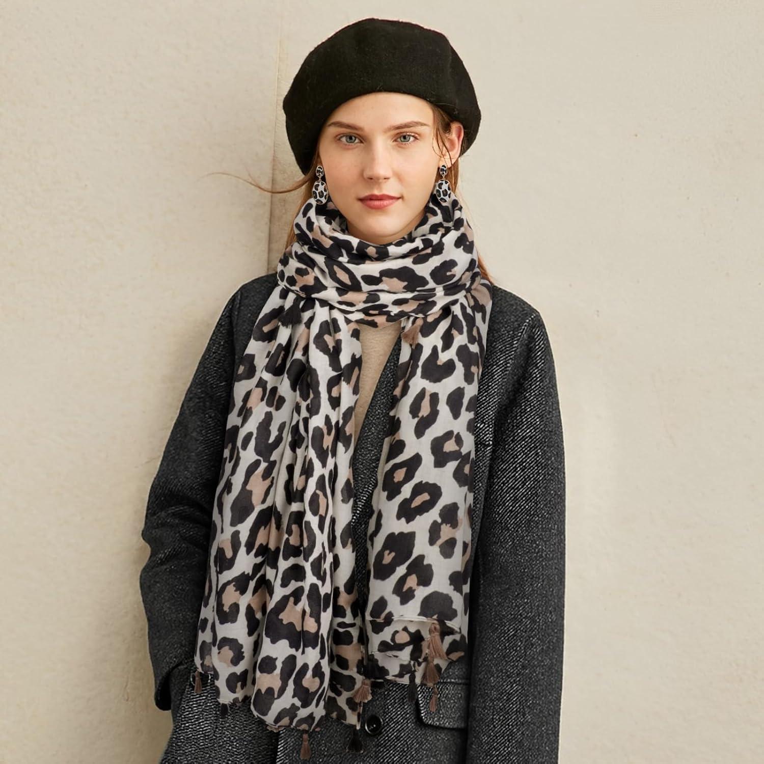 Bufanda Boho Zhxinashu para Mujeres 180x90 cm con Pulsera y Pendientes