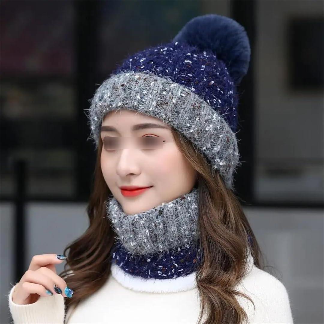 Conjunto de Gorro y Bufanda de Lana Suwequest para Mujeres
