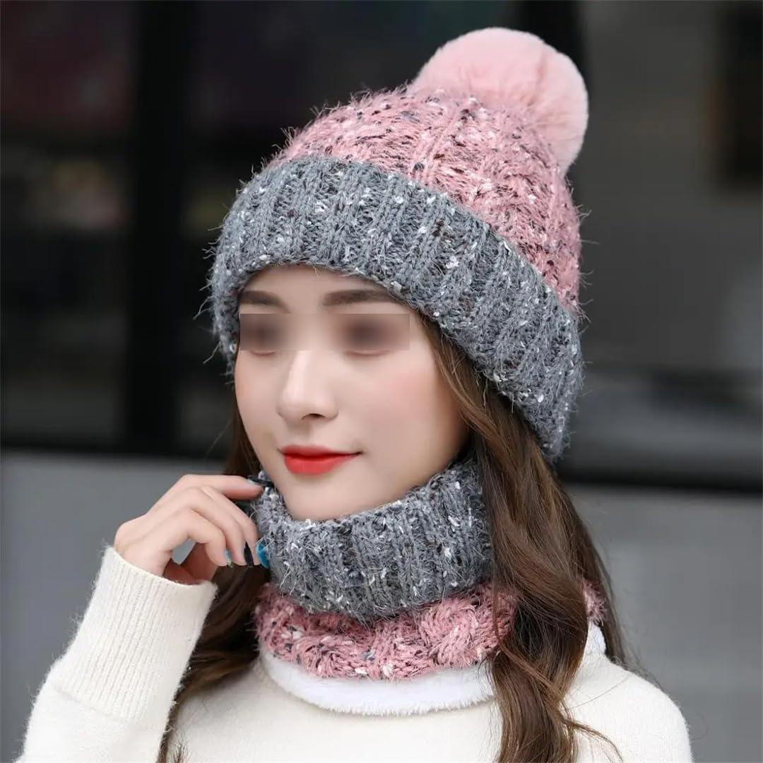 Conjunto de Gorro y Bufanda de Lana Suwequest para Mujeres
