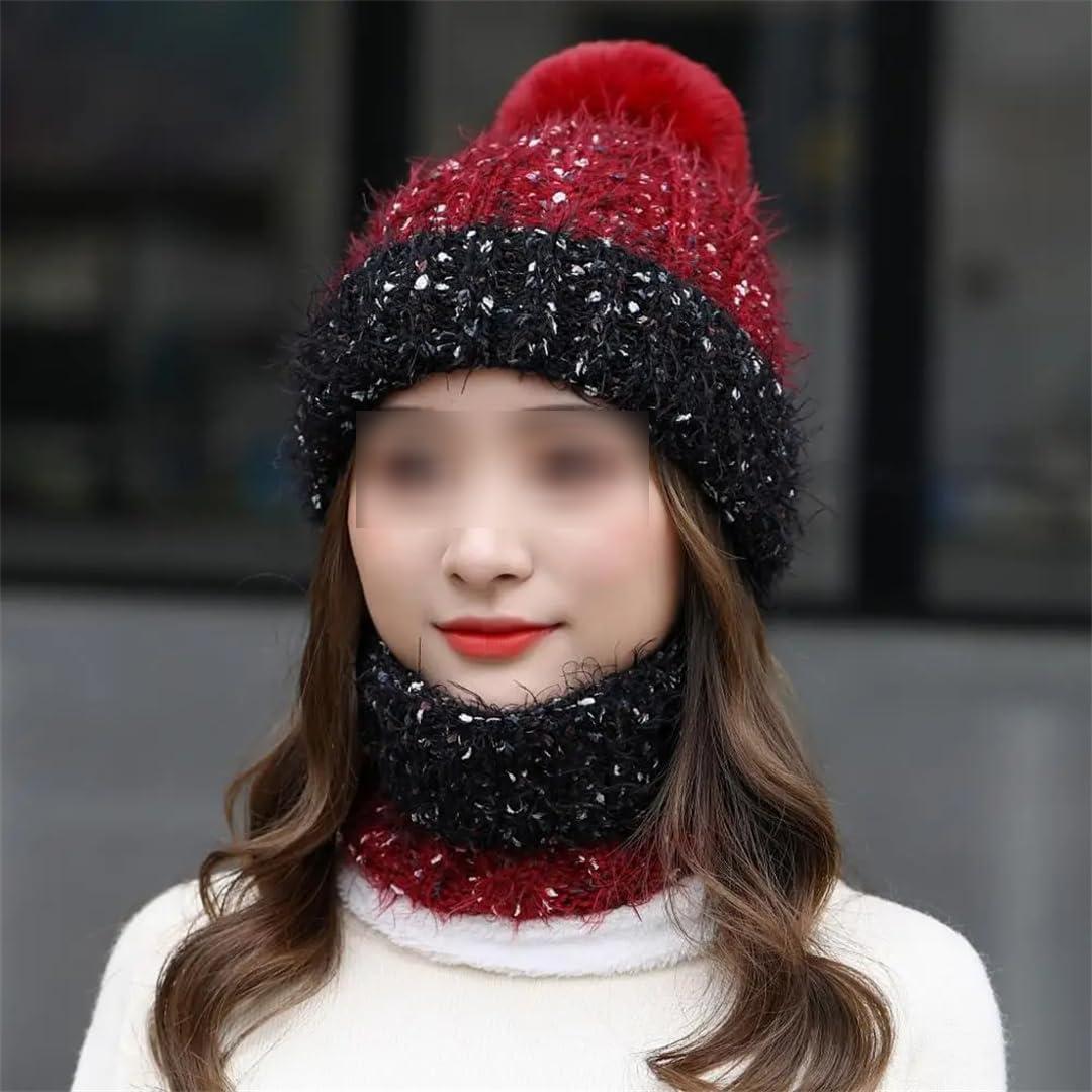 Conjunto de Gorro y Bufanda de Lana Suwequest para Mujeres