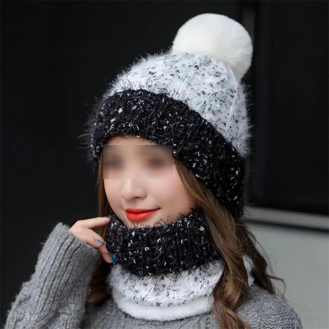 Conjunto de Gorro y Bufanda de Lana Suwequest para Mujeres