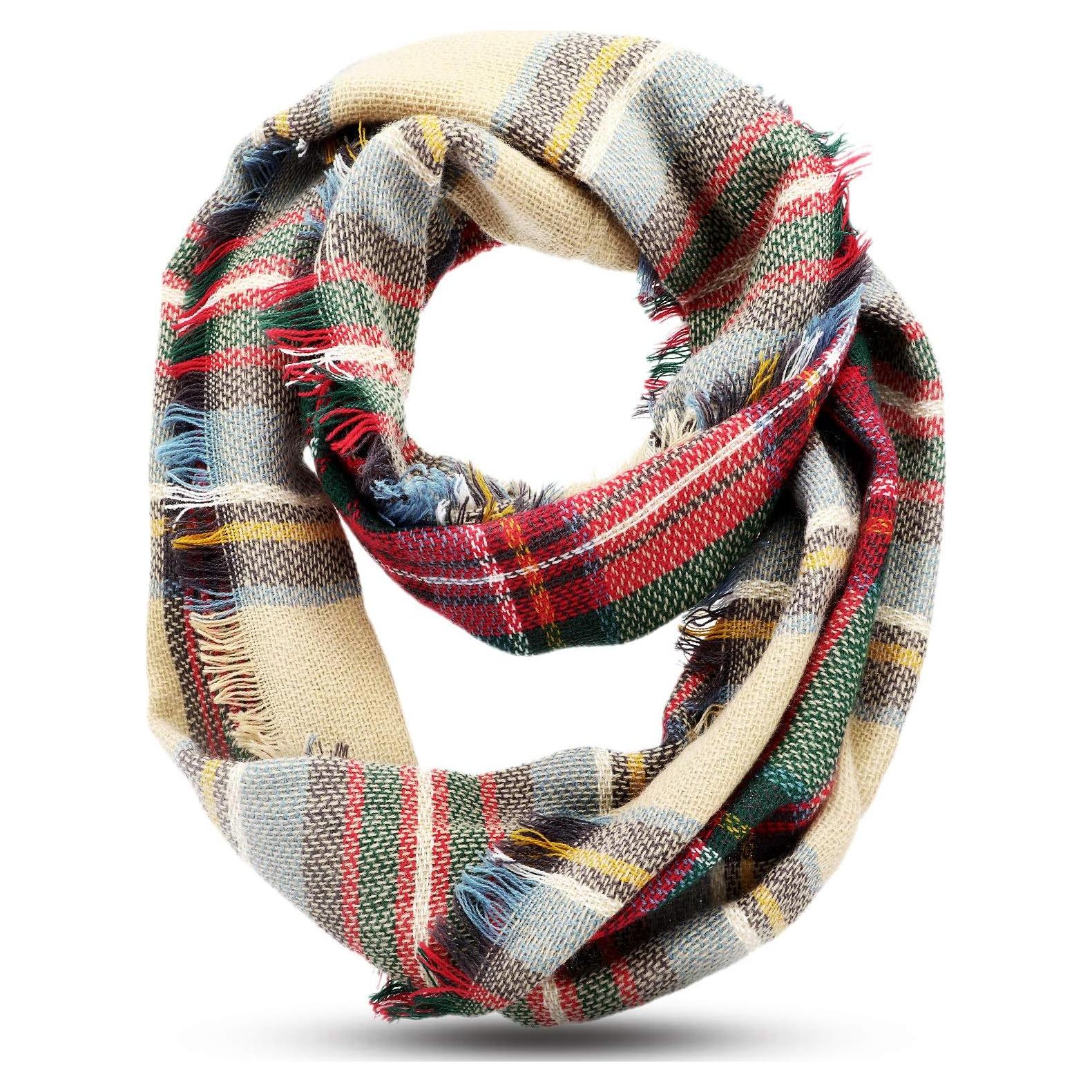 Bufanda Infinita de Cuadros Frienda - Cálida y Suave 50x90cm