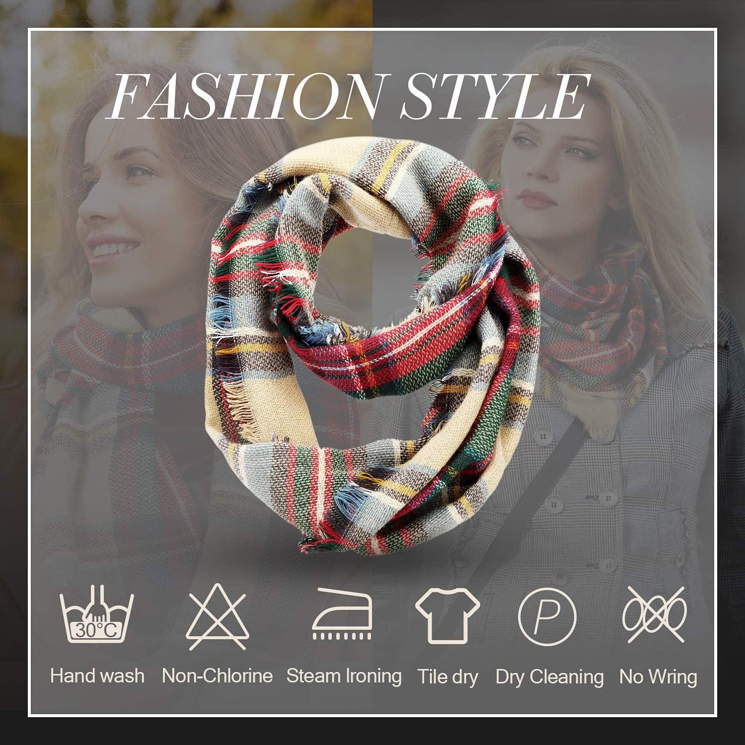 Bufanda Infinita de Cuadros Frienda - Cálida y Suave 50x90cm