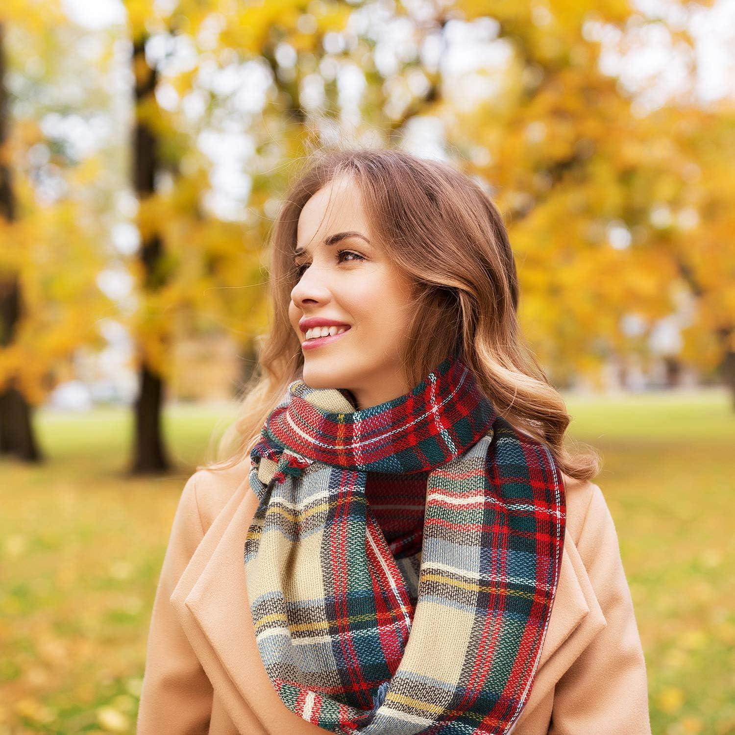 Bufanda Infinita de Cuadros Frienda - Cálida y Suave 50x90cm