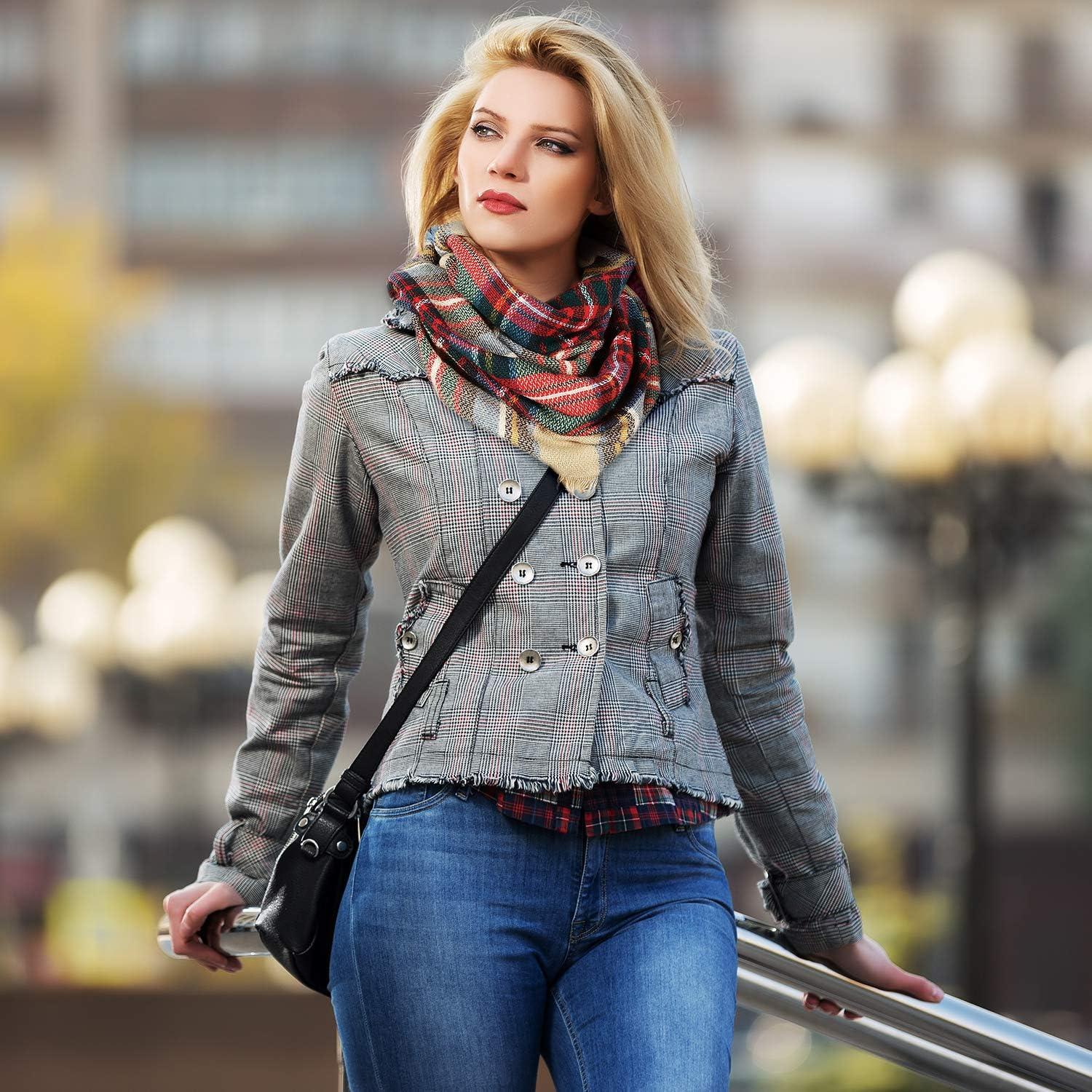 Bufanda Infinita de Cuadros Frienda - Cálida y Suave 50x90cm