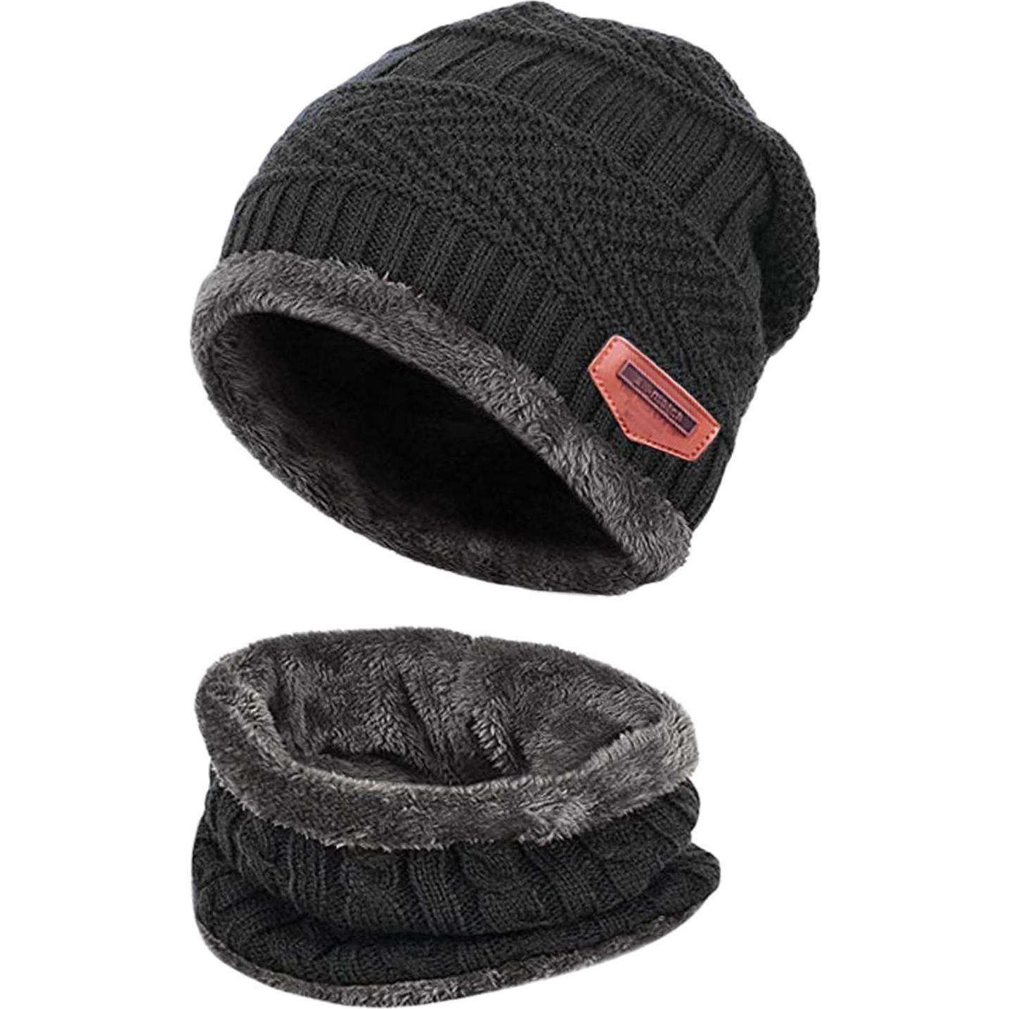 Conjunto de Gorro y Bufanda de Invierno T WILKER para Niños 5-14 Años