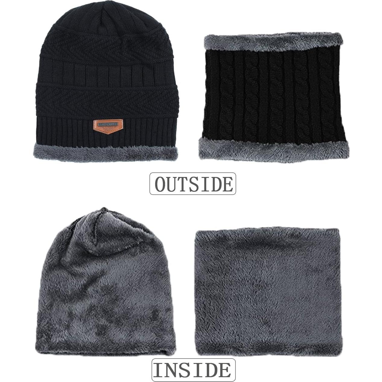 Conjunto de Gorro y Bufanda de Invierno T WILKER para Niños 5-14 Años
