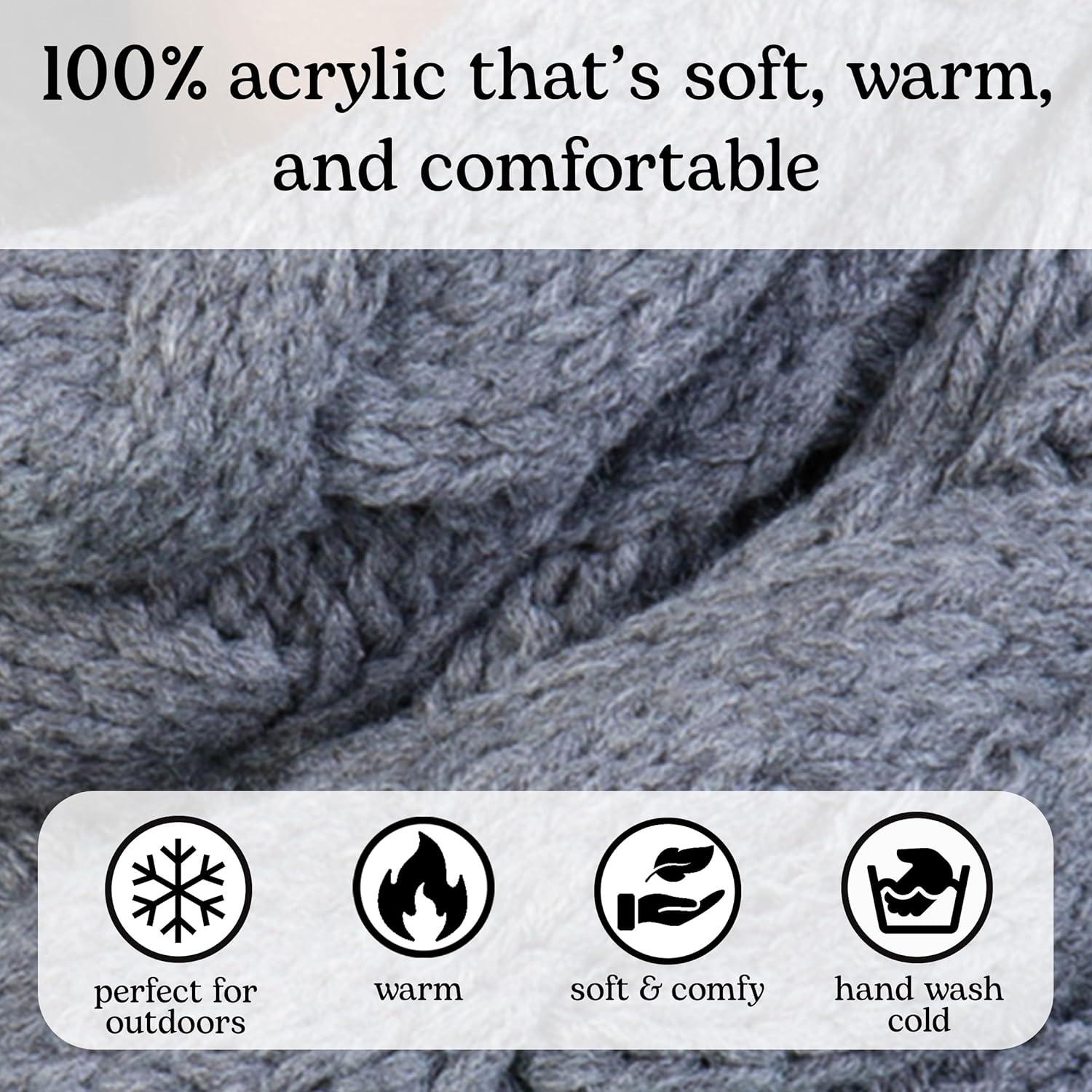 Bufanda Infinity de Cable Trenzado Funky Junque Gris Jaspeado - Mujer