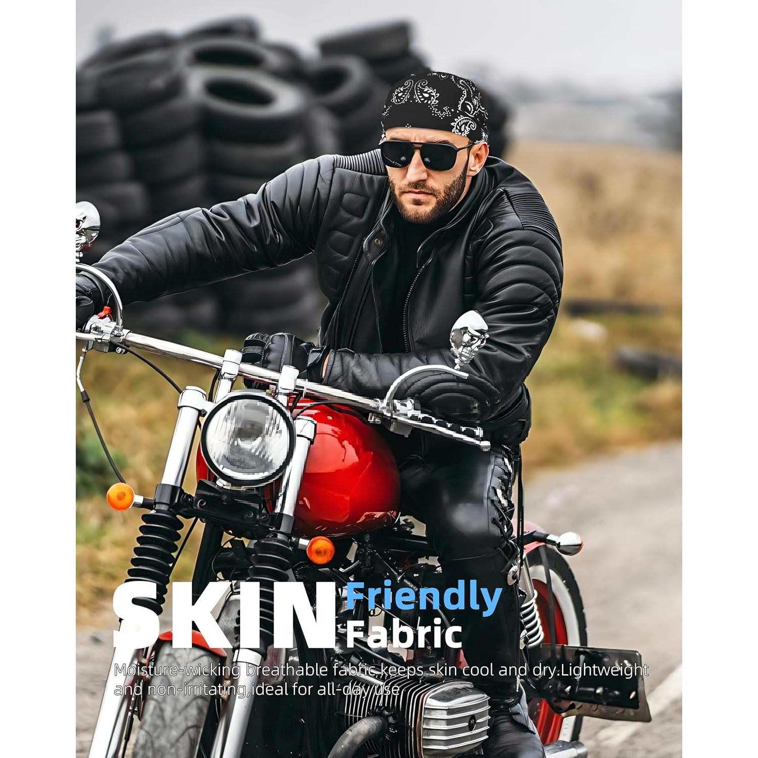 Bufanda Bandana Occidental 100% Algodón 70x70cm con Hebilla de Cuero