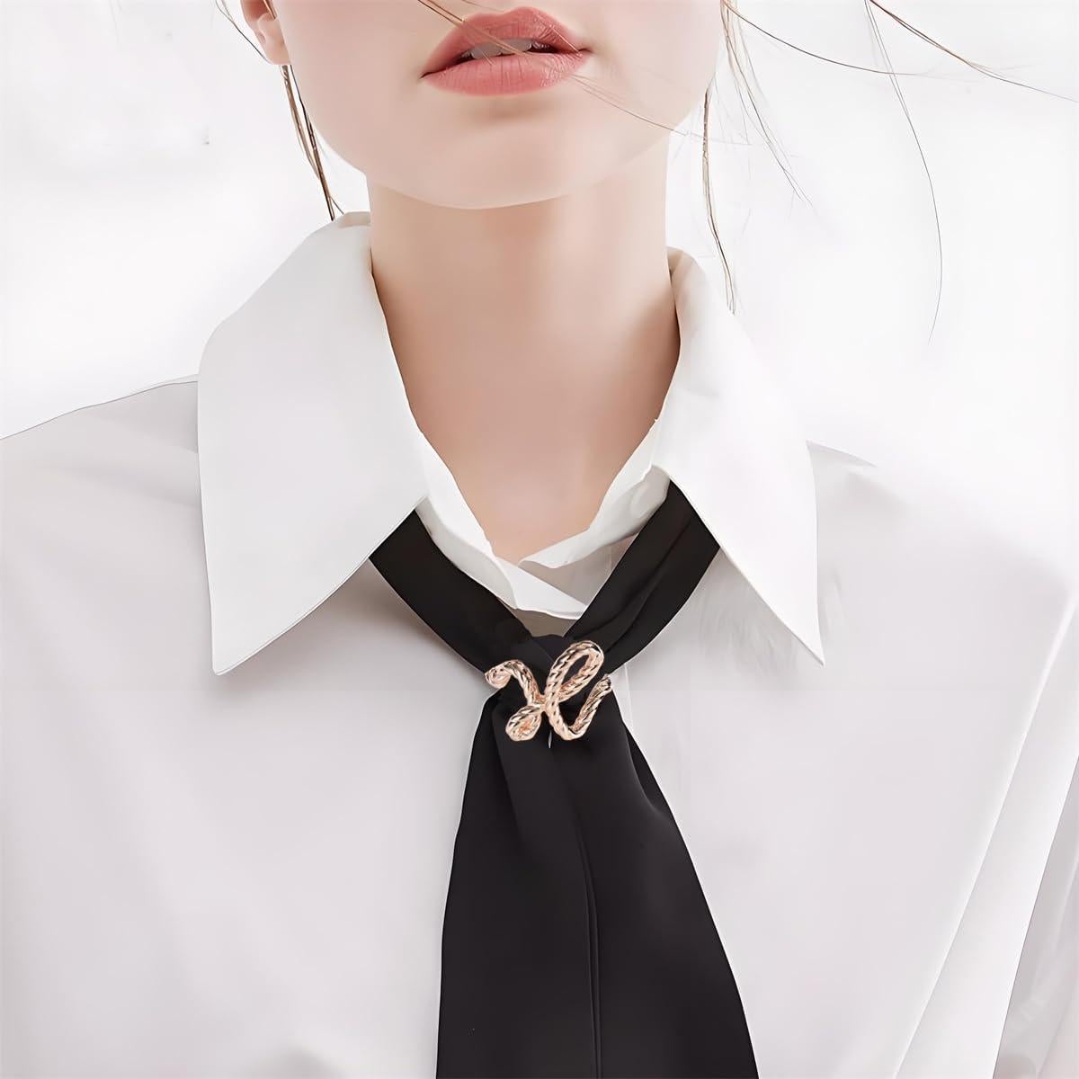 Clips de Bufanda Vintage para Mujeres - Dorado Rosa - 21x18mm