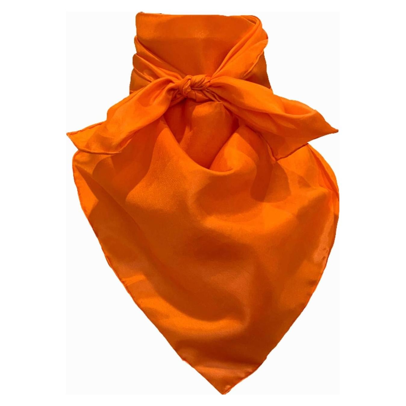 Bufanda de Seda Naranja Cowboy Shop 86 cm Cuadrada