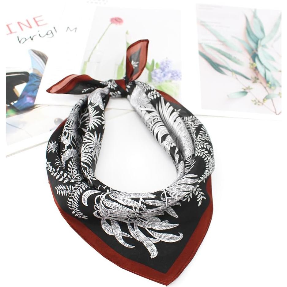 Bufanda de Seda 100% ANDANTINO 53x53 cm Diseño Floral