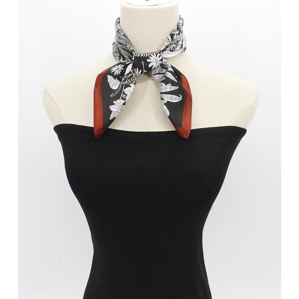 Bufanda de Seda 100% ANDANTINO 53x53 cm Diseño Floral