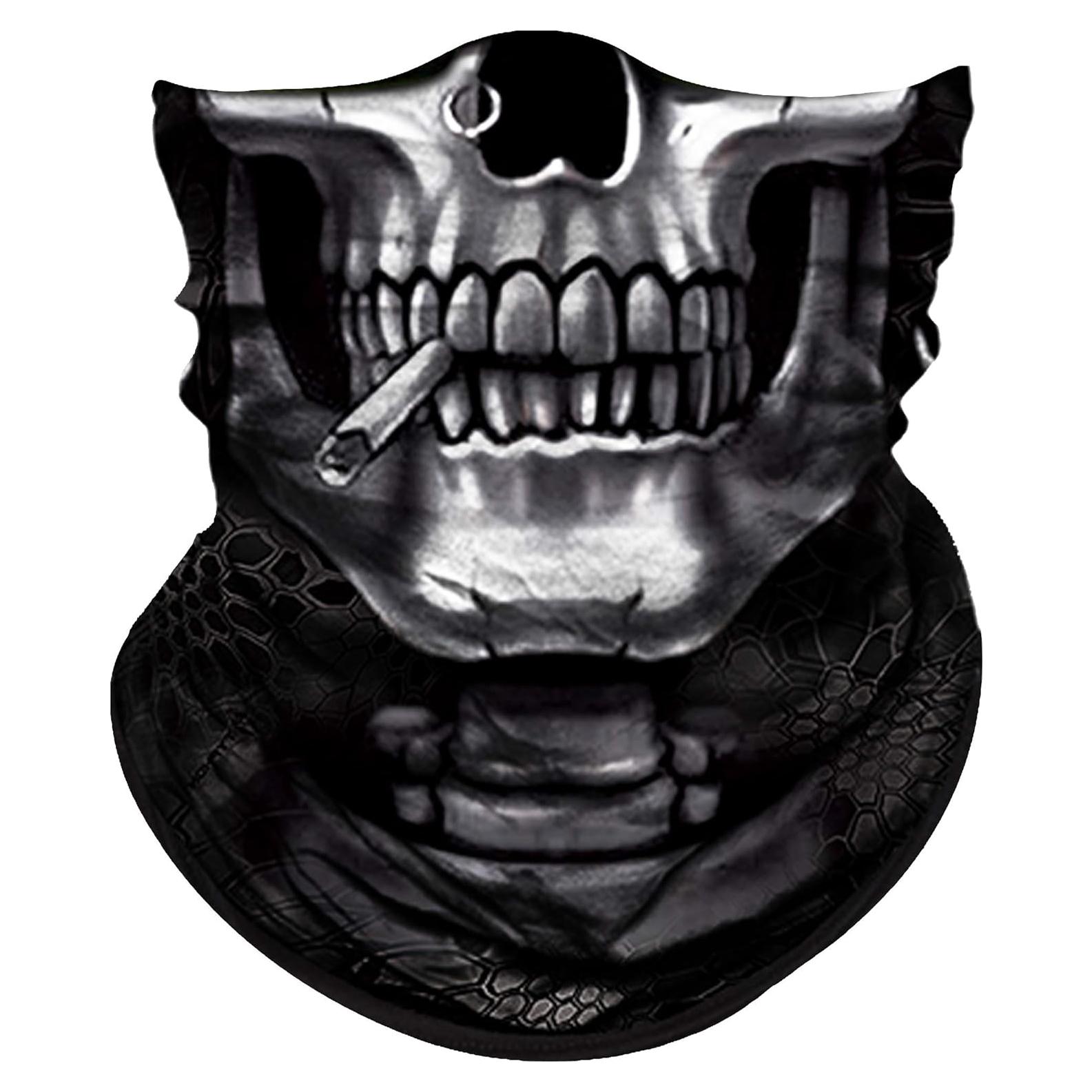 Máscara Facial Obacle Calavera 3D para Motocicleta - Protección Solar y Polvo