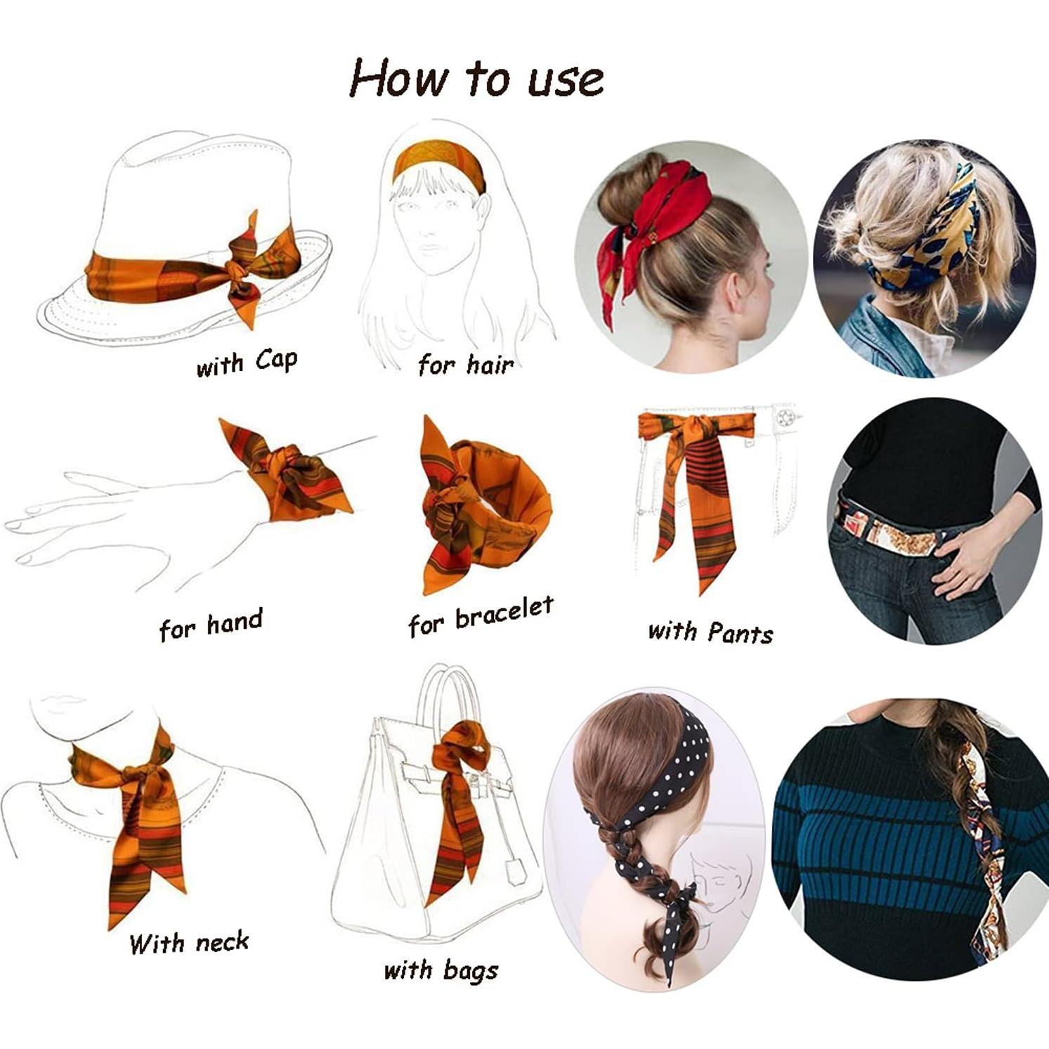 Bolsas de Bufanda para Mujeres KCCTOO - 20 Piezas Coloridas