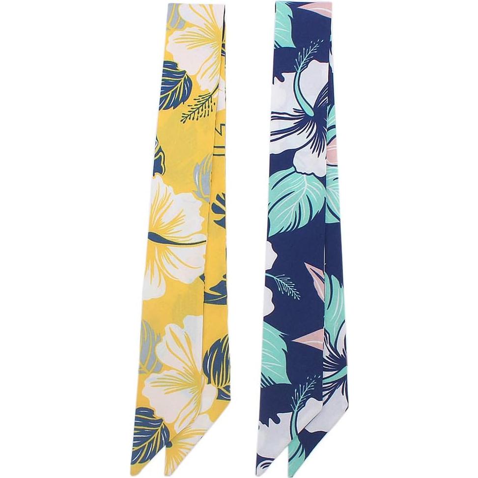 5 Bufandas de Moda para Mujer - Seda Imitada 90x5 cm