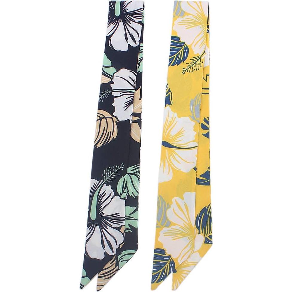 5 Bufandas de Moda para Mujer - Seda Imitada 90x5 cm