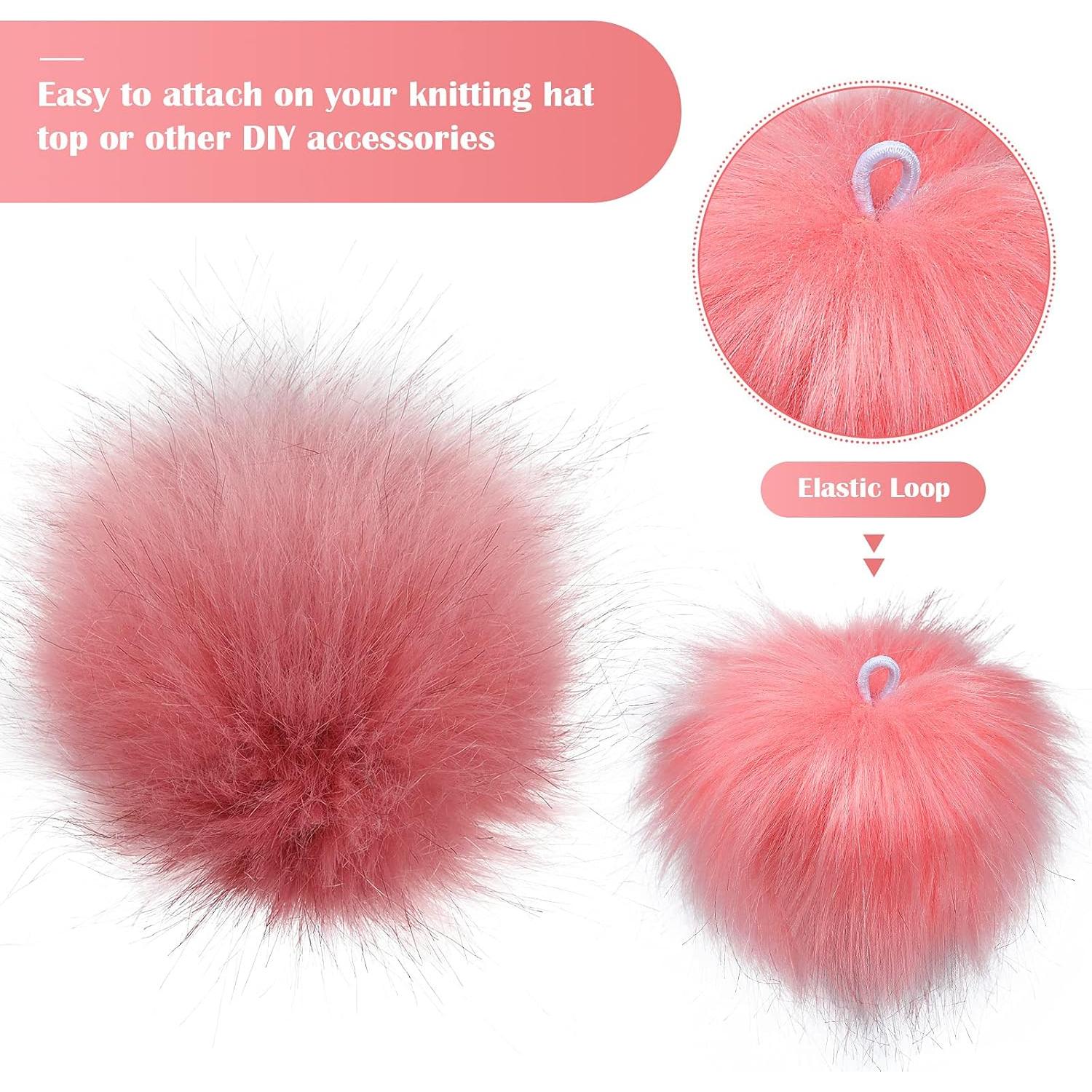 Pompones de Piel Sintética Tatuo 16 Pcs 10 cm Multicolor