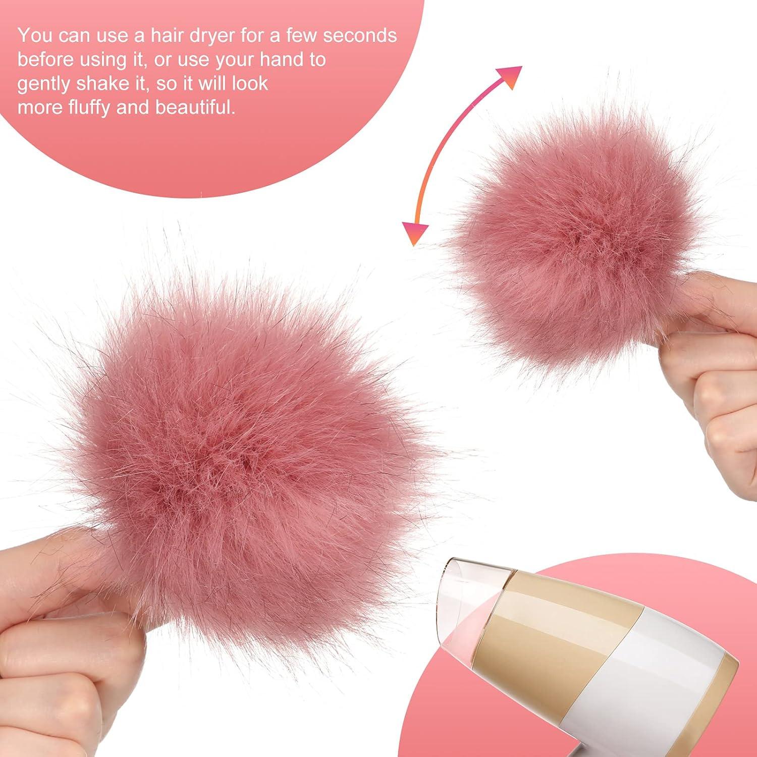 Pompones de Piel Sintética Tatuo 16 Pcs 10 cm Multicolor