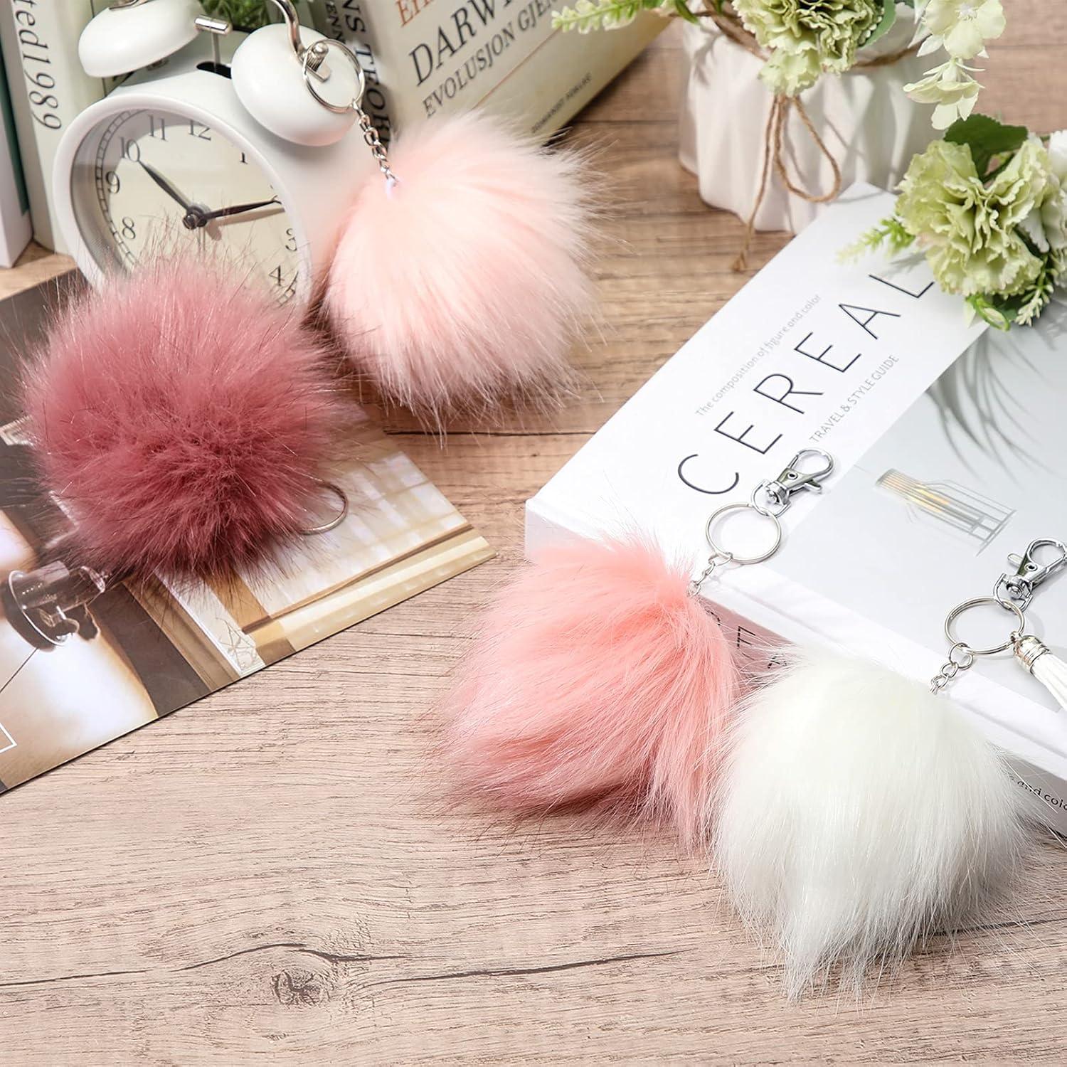 Pompones de Piel Sintética Tatuo 16 Pcs 10 cm Multicolor