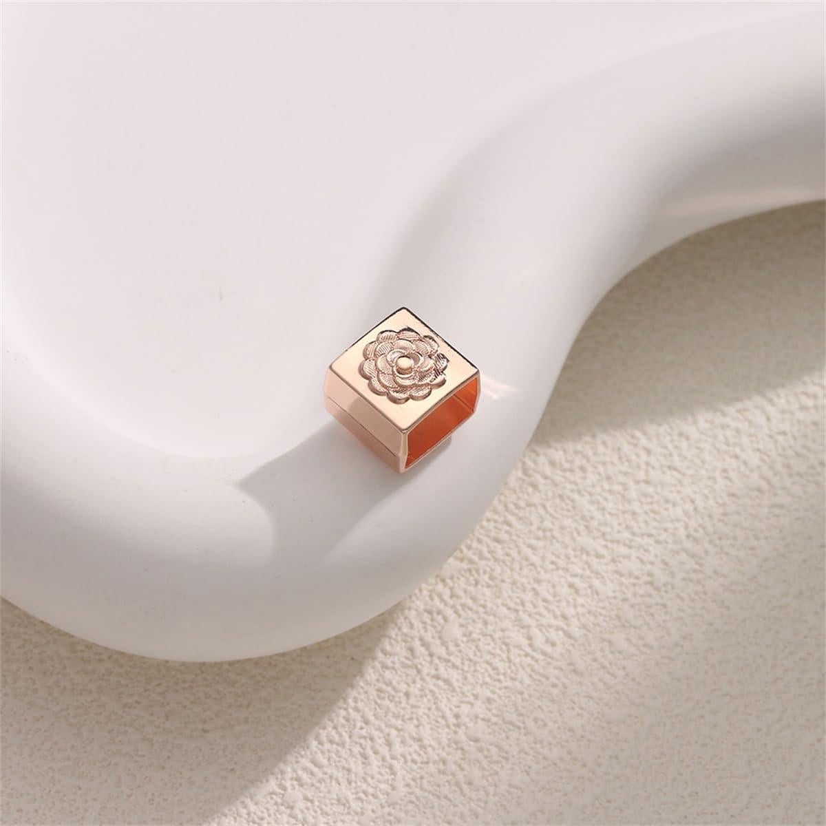 Clips de Bufanda Vintage para Mujeres - Dorado Rosa - 15.5x15mm