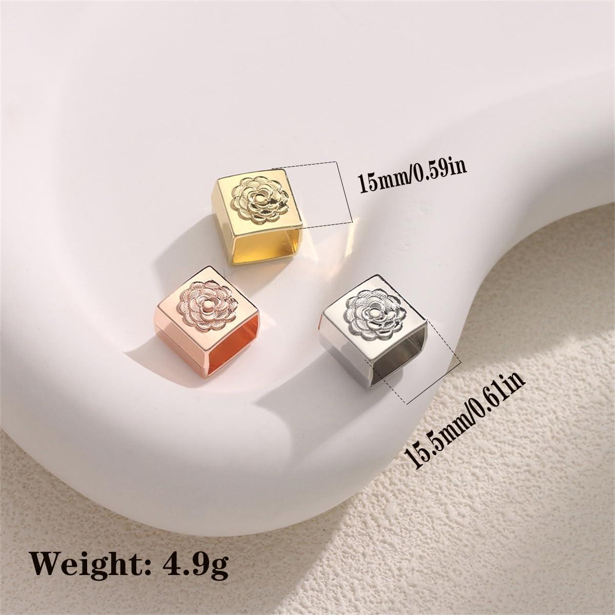 Clips de Bufanda Vintage para Mujeres - Dorado Rosa - 15.5x15mm