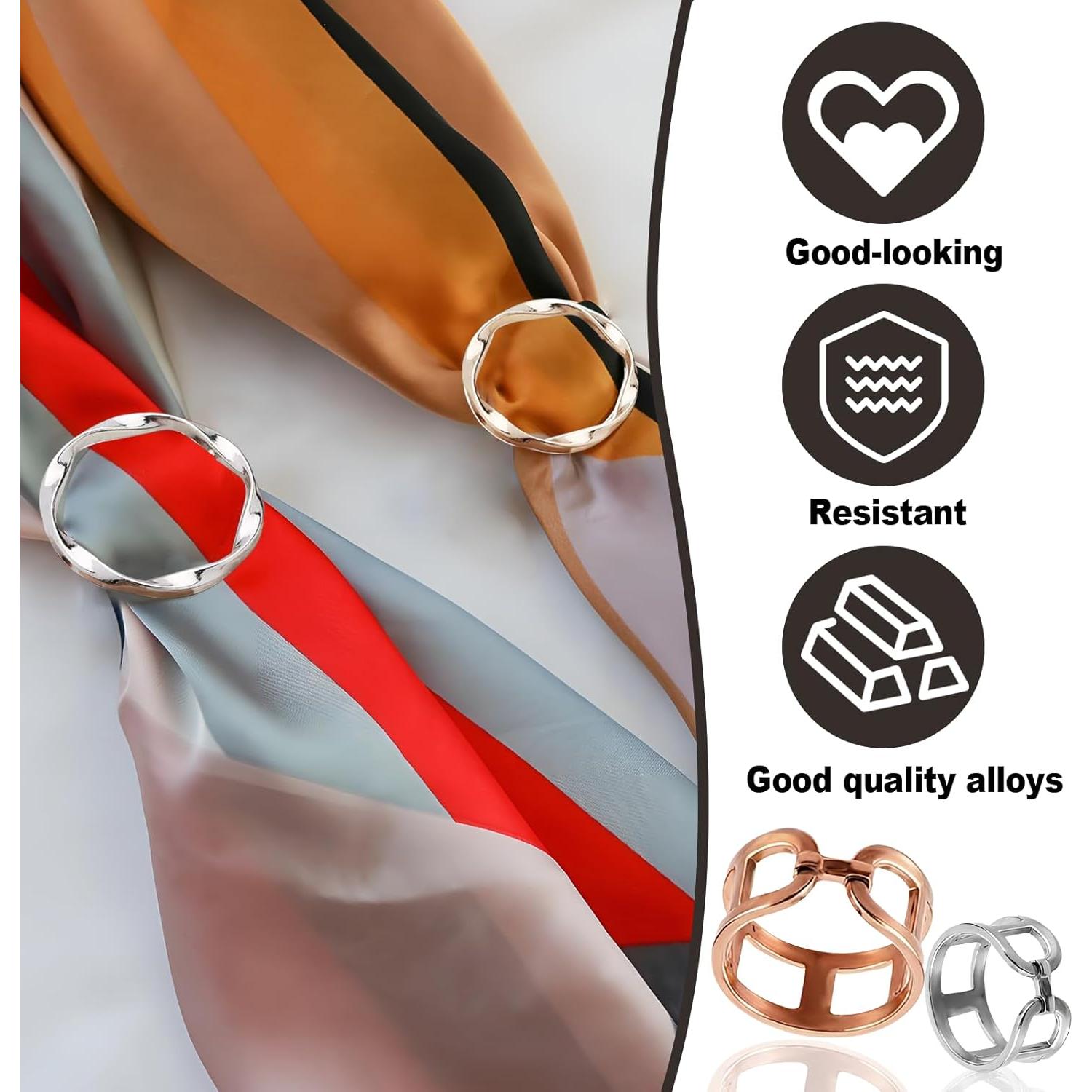 Paquete de 6 Clips para Bufanda y Corbata Wshxjzyay - Antideslizantes