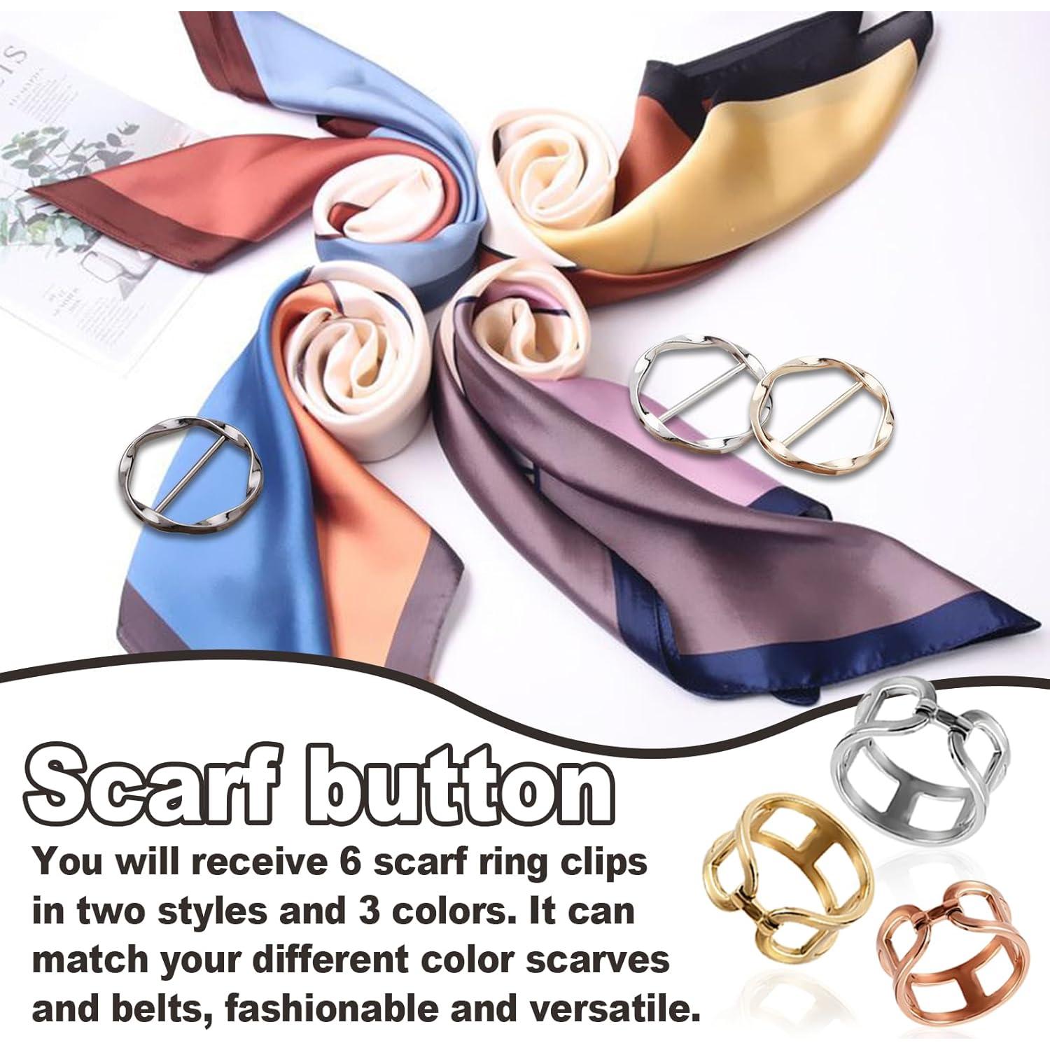 Paquete de 6 Clips para Bufanda y Corbata Wshxjzyay - Antideslizantes