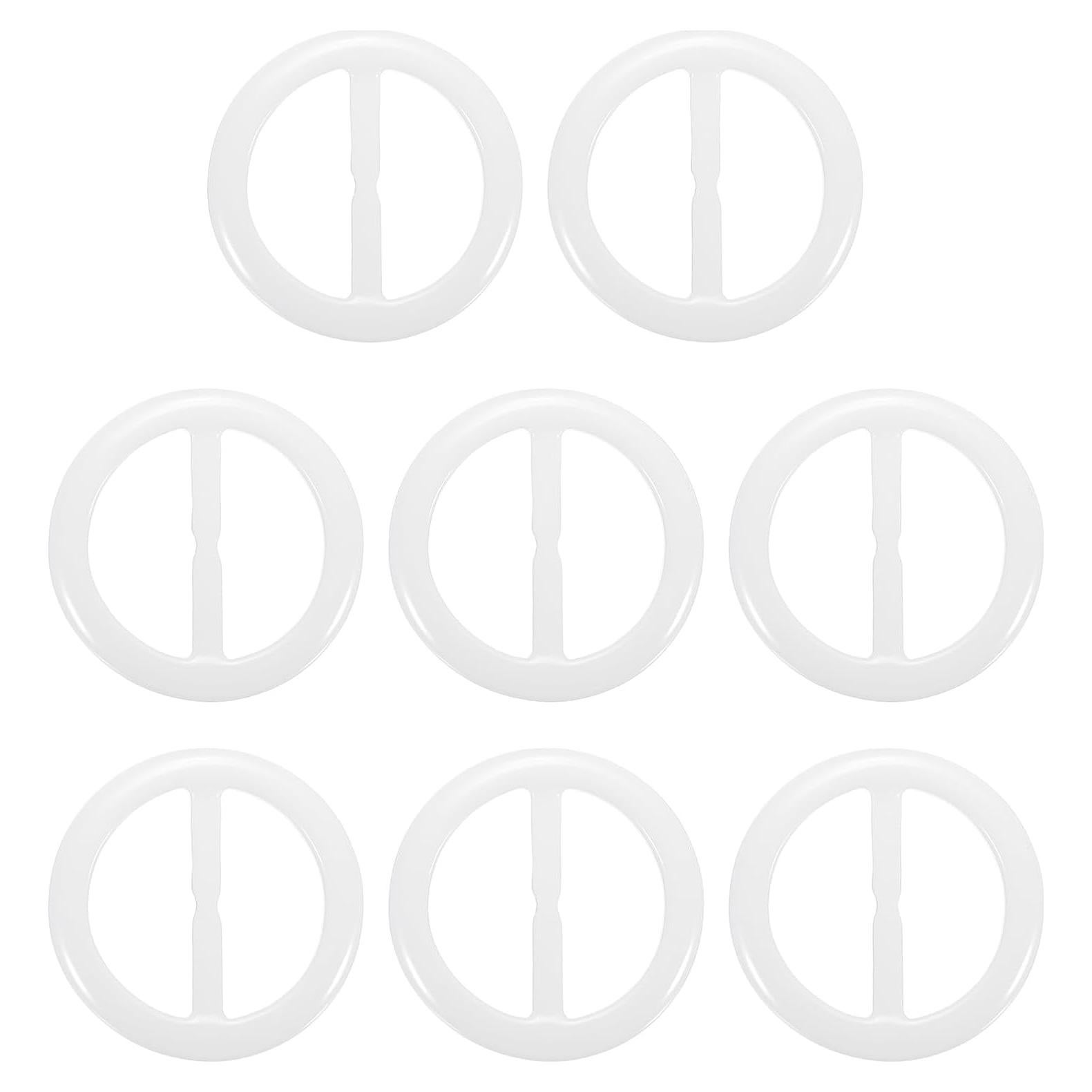 Clip Anillo de Bufanda PATIKIL Blanco 50mm Resina 8 Pcs