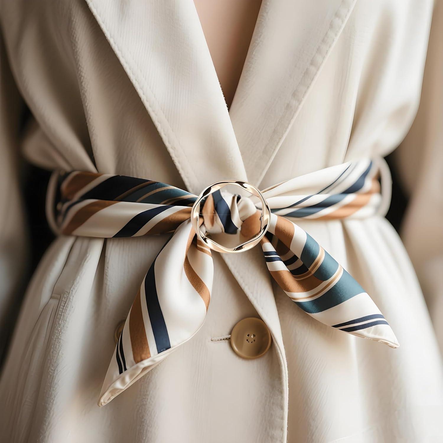 5 Clips de Anillo para Bufanda Metálicos para Mujeres