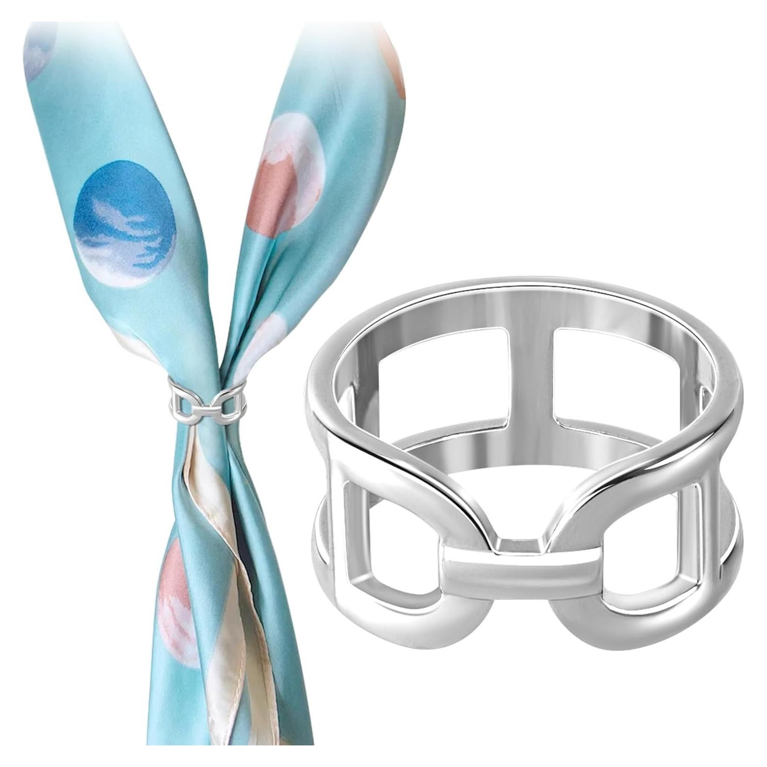 Clip de Bufanda Pndeyo para Mujeres - Aleación Hipoalergénica Plata