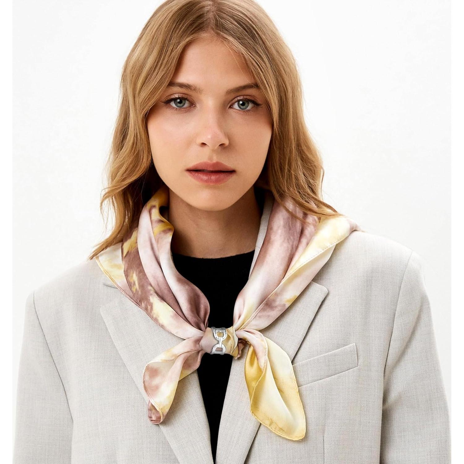 Clip de Bufanda Pndeyo para Mujeres - Aleación Hipoalergénica Plata