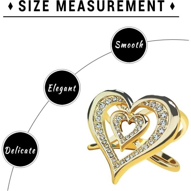 Clip de Bufanda Elegante Tijeyi 3 Piezas con Rhinestones